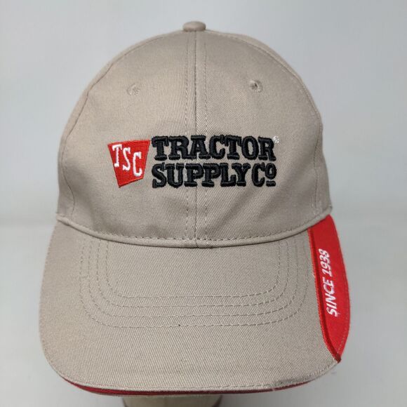 Tractor Supply Co Men's Slideback Hat Tan Adjustable Embroidered Logo - Picture 3 of 11